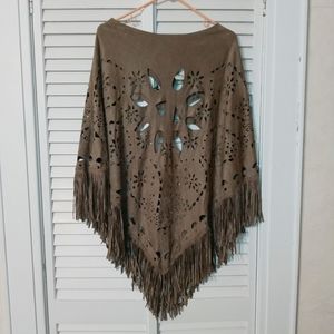 Cutout design poncho